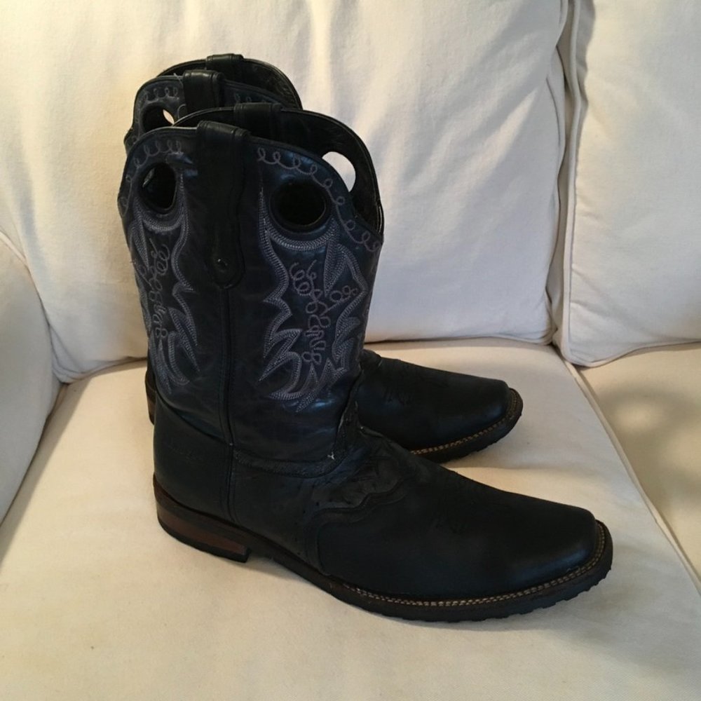 Denver Mountain Leather Western Boots Made In Mexico - Picture 2 of 16